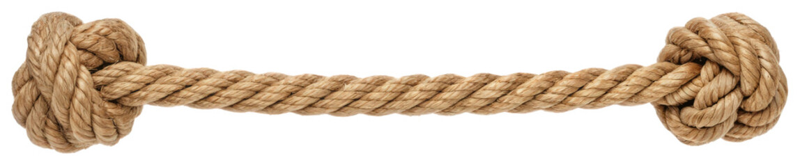 Beige rope isolated with transparent background
