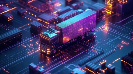 Obraz premium Efficient cargo management with logistics scheduling systems to ensure timely deliveries, optimize coordination, and improve operational efficiency.