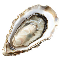 illustration of oyster- isolated on a white background- oyster .