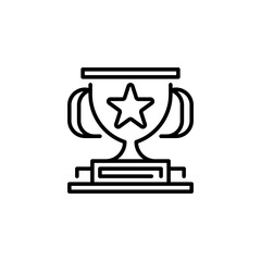 Goal Achievement Line Icon. linear style sign for mobile concept and web design. Outline vector icon.