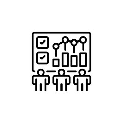 Training Session Line Icon. linear style sign for mobile concept and web design. Outline vector icon.