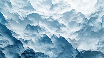 Obraz premium White Glacier Wall with cold blue lighting, showcasing intricate ice textures, soft natural light highlighting the frozen beauty, perfect for winter or nature-themed designs.
