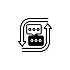 Feedback Loop Line Icon. linear style sign for mobile concept and web design. Outline vector icon.