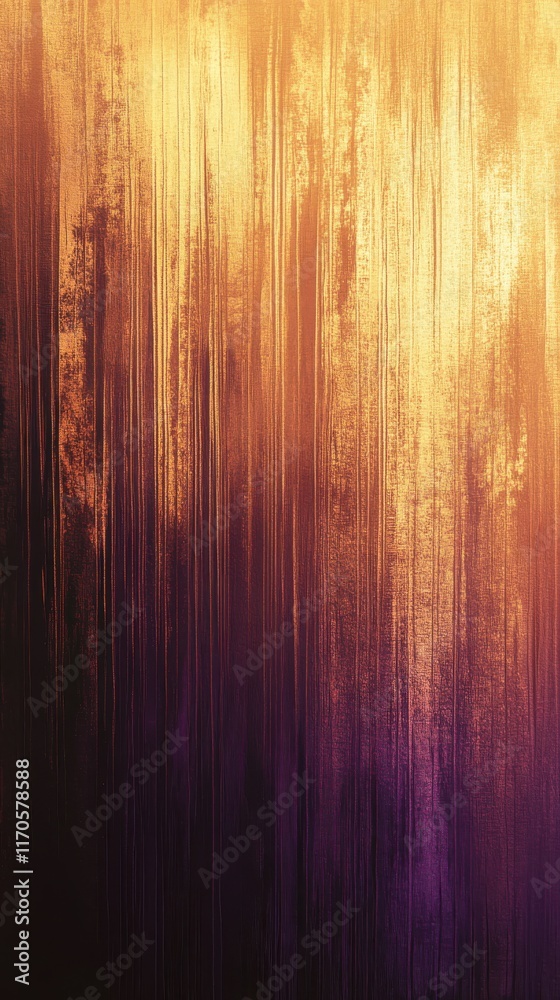 Poster Vertical streaks in golden amber with subtle gradients creating a warm visual effect