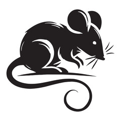 Captivating mouse silhouette for innovative design applications - Mouse black vector
