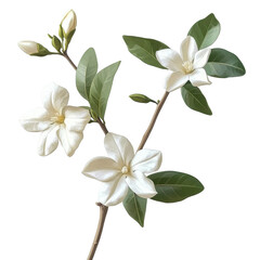 Fototapeta premium illustration of a Jasmine flower- isolated on a white background- Jasmine .