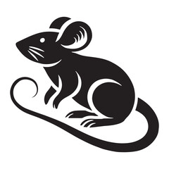 Stylish mouse silhouette for versatile artistic purposes - Mouse illustration - minimallest mouse vector
