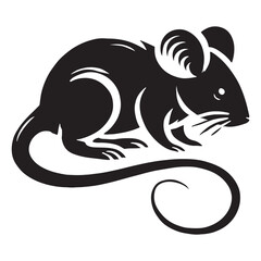 Charming mouse silhouette for versatile design uses - Mouse black vector
