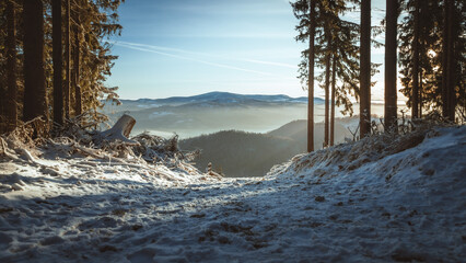 sunrise in the mountains