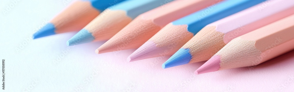 Aufkleber minimalist pencil strokes create a serene and calming background with soft pastel colors