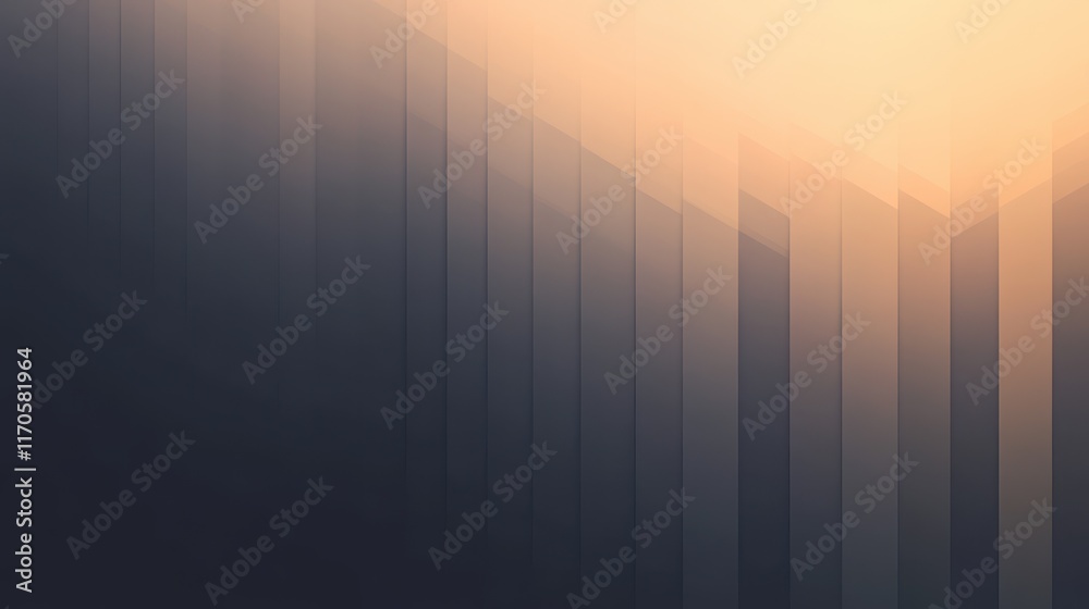 Poster Gradient transition of amber hues blending into a soft dark backdrop at sunset