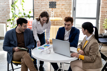 Cinematic image of   employers working in a start up business