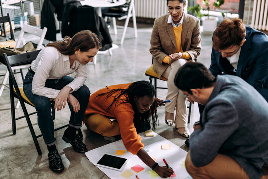 Cinematic image of   employers working in a start up business