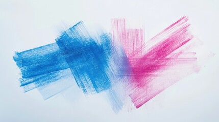 Abstract pastel blue strokes create a dynamic visual statement on a blank canvas