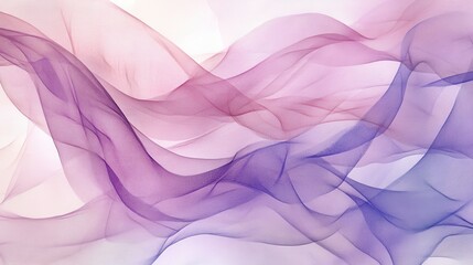 Fototapeta premium Abstract design featuring flowing pencil strokes in soft purple and pink hues on a light background