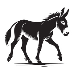 Captivating mule silhouette for innovative digital purposes - Mule black vector
