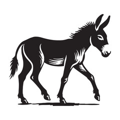Majestic mule silhouette for artistic and print use - Mule black vector
