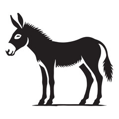 Bold mule silhouette for artistic and creative ideas - Mule illustration - minimallest mule vector
