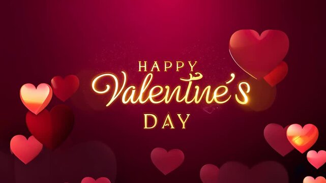 Celebrating Love: A Beautiful Valentine's Day Background with Hearts and Warm Colors