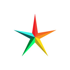 Obraz premium Star | Star color wheel | color wheel | Vibrant Color icons