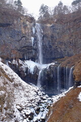 冬の華厳の滝
