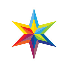 Obraz premium Star | Star color wheel | color wheel | Vibrant Color icons