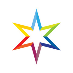 Obraz premium Star | Star color wheel | color wheel | Vibrant Color icons