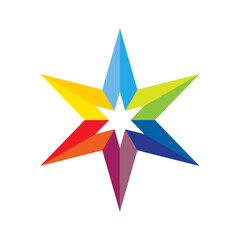 Fototapeta premium Star | Star color wheel | color wheel | Vibrant Color icons