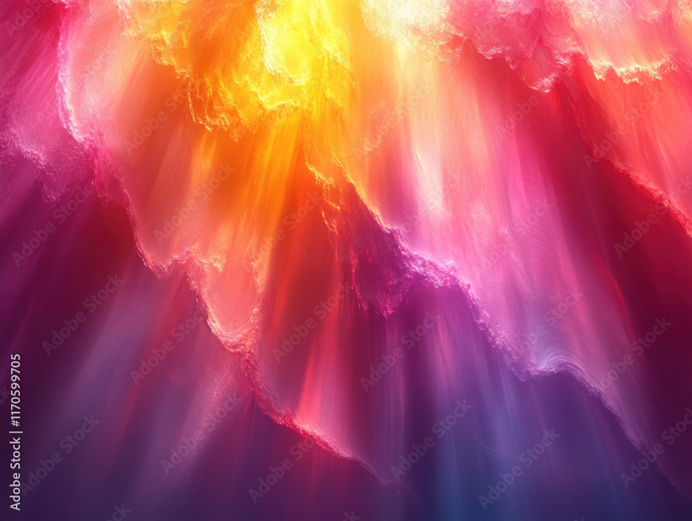 Fototapete sparkling aurora flare spectrum background with dynamic light rays and soft pastel colors