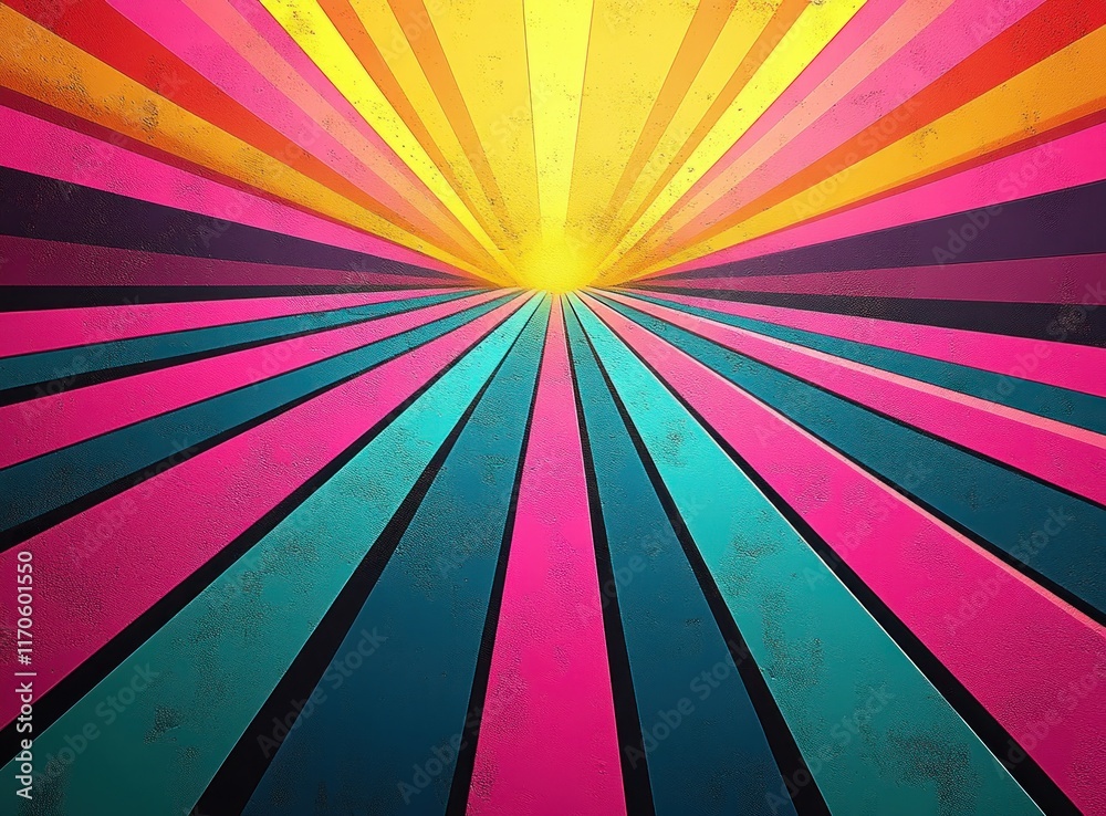 Poster dynamic pop art explosion background in bold colors