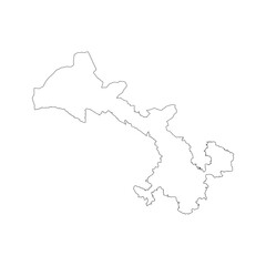 Gansu province blank outline map