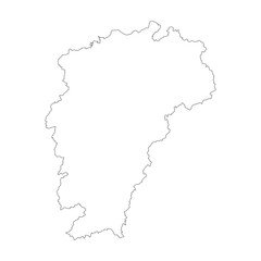 Jiangxi province blank outline map