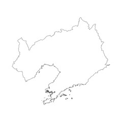 Liaoning province blank outline map
