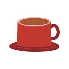 Coffee vector illustration on white background. Breakfast coffee and delicious drinks.