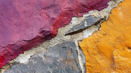 Fototapeta premium Vibrant Masonry Details on White Background