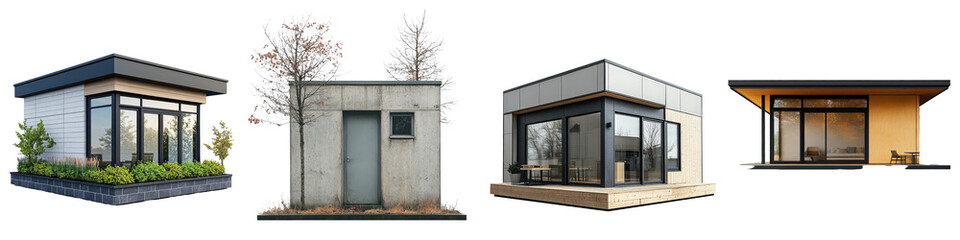 Versatile Small Building Designs for Modern Living with Flat Roofs in a Variety of Styles