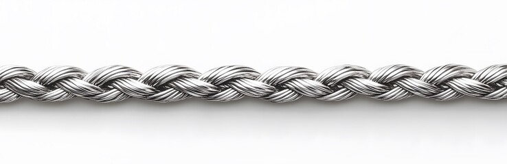 Braided Silver Metal Chain Bracelet Design