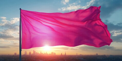 Labour Party Flag Victory Celebration UK Politics