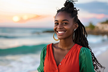 A woman with dreadlocks