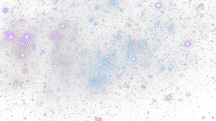 Cosmic Glowing Particles in Dark Space