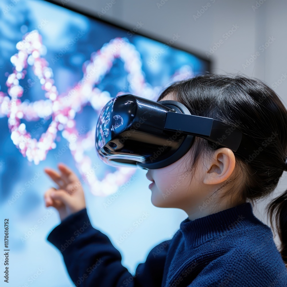 Poster interactive vr exploration of dna structures in genetics class virtual learning environment engaging