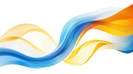 Dynamic Abstract Swirl with Blue and Orange Tones