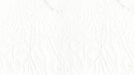 Crumpled white paper revealing textural landscape, showcasing intricate wrinkles, contrasting light patterns, serving creative design backgrounds