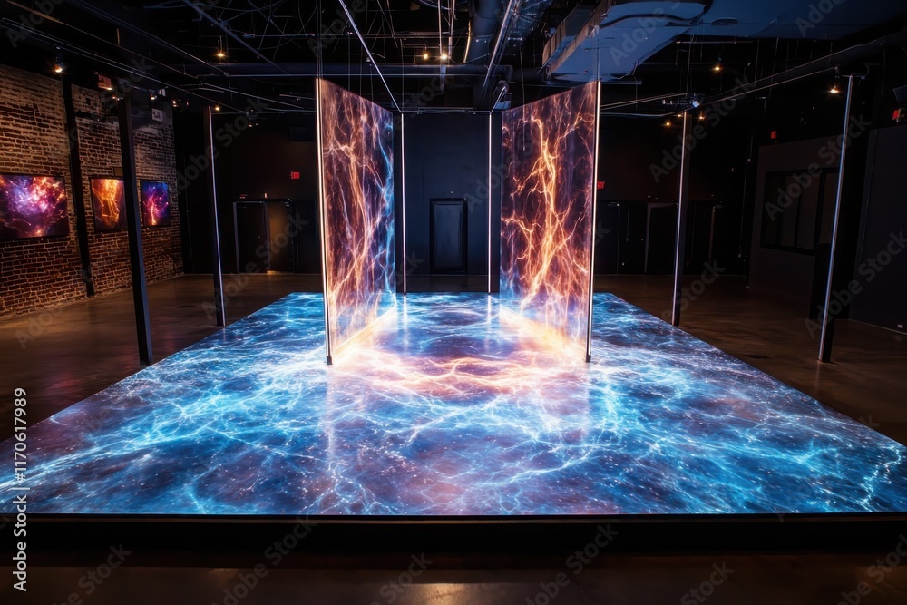 Poster interactive virtual reality experiments on newton's laws of physics classroom setting educational co