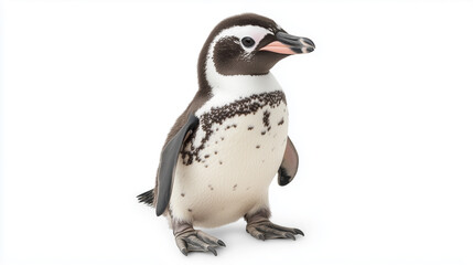 Obraz premium Humboldt penguin isolated on white background.Penguin Awareness Day.