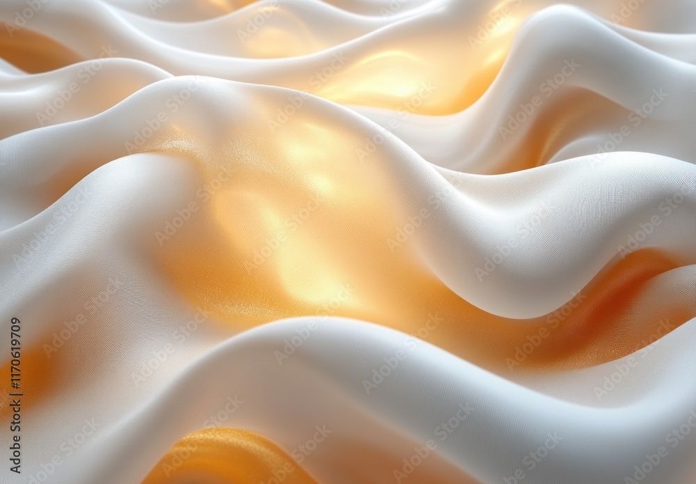Poster Golden Wave Pattern Background in Minimalist Style with Soft Lighting and Elegant Texture