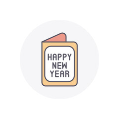 New Year Card vector icon stock illustration