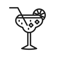 Cocktail icon vector image. Suitable for mobile apps, web apps and print media.