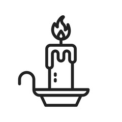 Candle icon vector image. Suitable for mobile apps, web apps and print media.