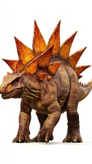 Fototapeta premium A detailed illustration of a dinosaur with spiky features and a robust body.